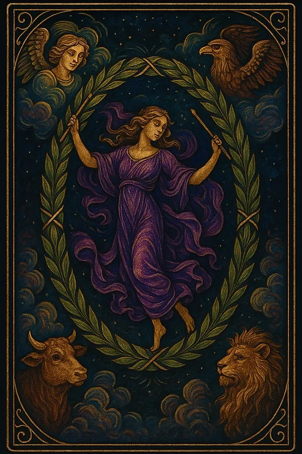 An original Esoteric Eye tarot card